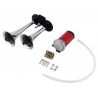 Clacson 2 trombe corno 12V 135db per auto camion moto barca tono con compressore