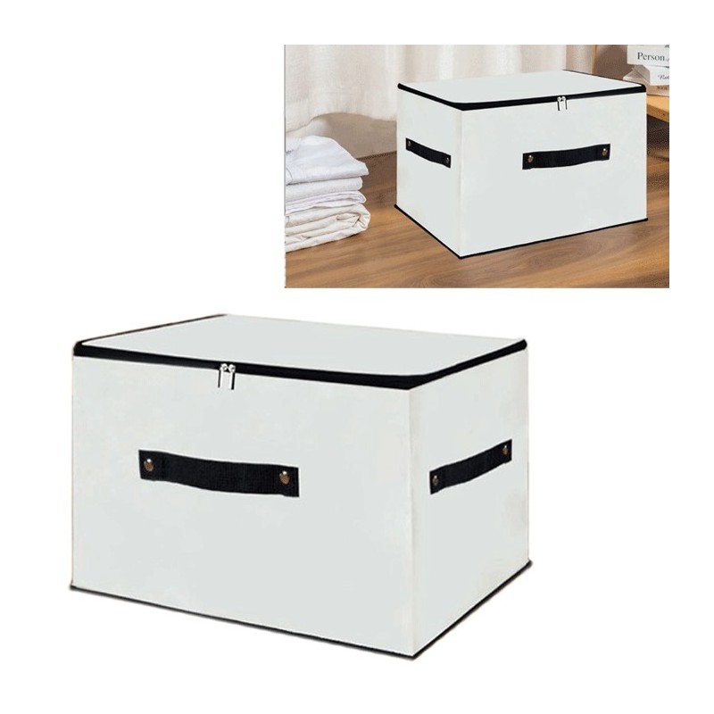 Scatola abiti salvaspazio armadio organizzatore contenitore vestiti 45x35x20cm