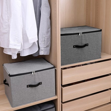 Scatola abiti salvaspazio armadio organizzatore contenitore vestiti 45x35x20cm