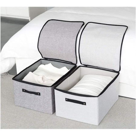 Scatola abiti salvaspazio armadio organizzatore contenitore vestiti 51x40x24cm