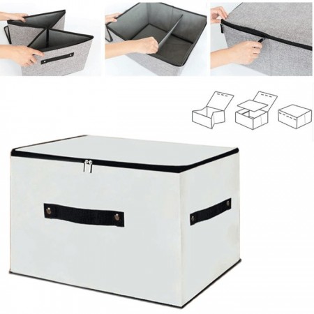 Scatola abiti salvaspazio armadio organizzatore contenitore vestiti 51x40x24cm