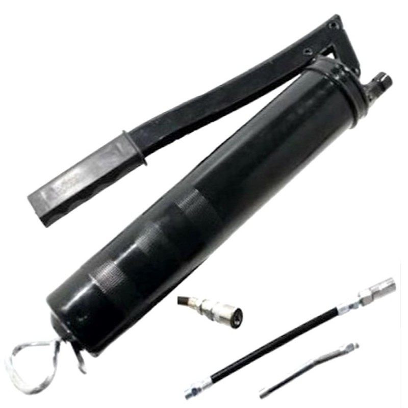 Pistola Ingrassatore manuale a leva tubi testine grasso sfuso o cartuccia 500 Gr