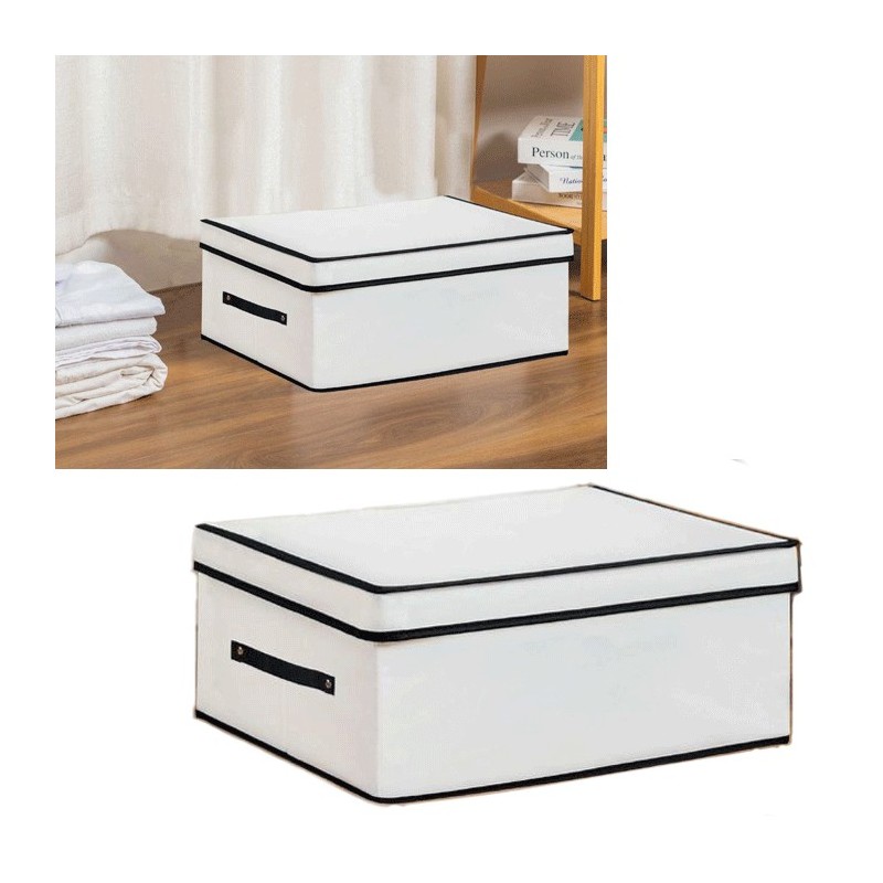 Scatola abiti salvaspazio armadio organizzatore contenitore vestiti 48x28x38cm