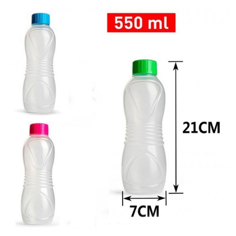 Plastic Forte Set 12 Bottiglia plastica trasparente bottiglie 550ml...