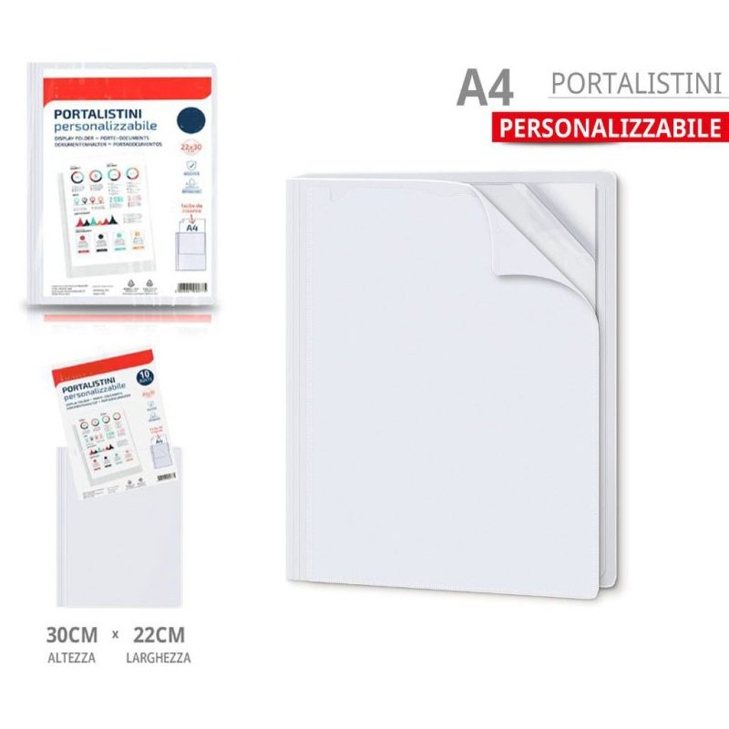 Hongu 2x PORTALISTINI PORTALISTINO COPERTINA A4 BUSTE CON COPERTINA...