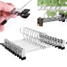 Hongu Set 12 Grucce con pinze regolabili Appendiabiti metallo accia...