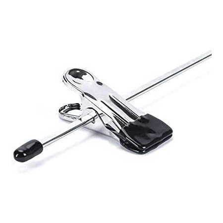 Set 12 Grucce con pinze regolabili Appendiabiti metallo acciaio salvaspazio 40cm