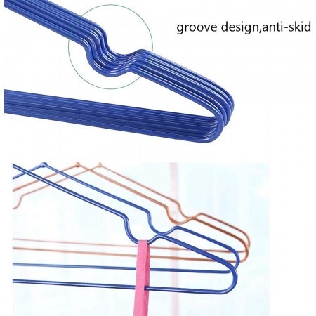 Set 20 Grucce metallo camicie Appendiabiti metallo acciaio salvaspazio 40cm blu