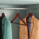 12 Grucce Appendiabiti Legno Gancio Antiscivolo Appendini Gruccia Pantaloni set