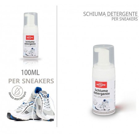 2x SCHIUMA DETERGENTE per SNEAKERS scarpe in pelle nylon gomma tessuti tecnici