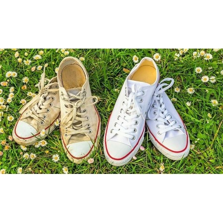 2x SCHIUMA DETERGENTE per SNEAKERS scarpe in pelle nylon gomma tessuti tecnici