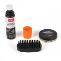 Set completo Lucida Scarpe Nero in pelle Pulizia Calzature Uomo Donna spazzola
