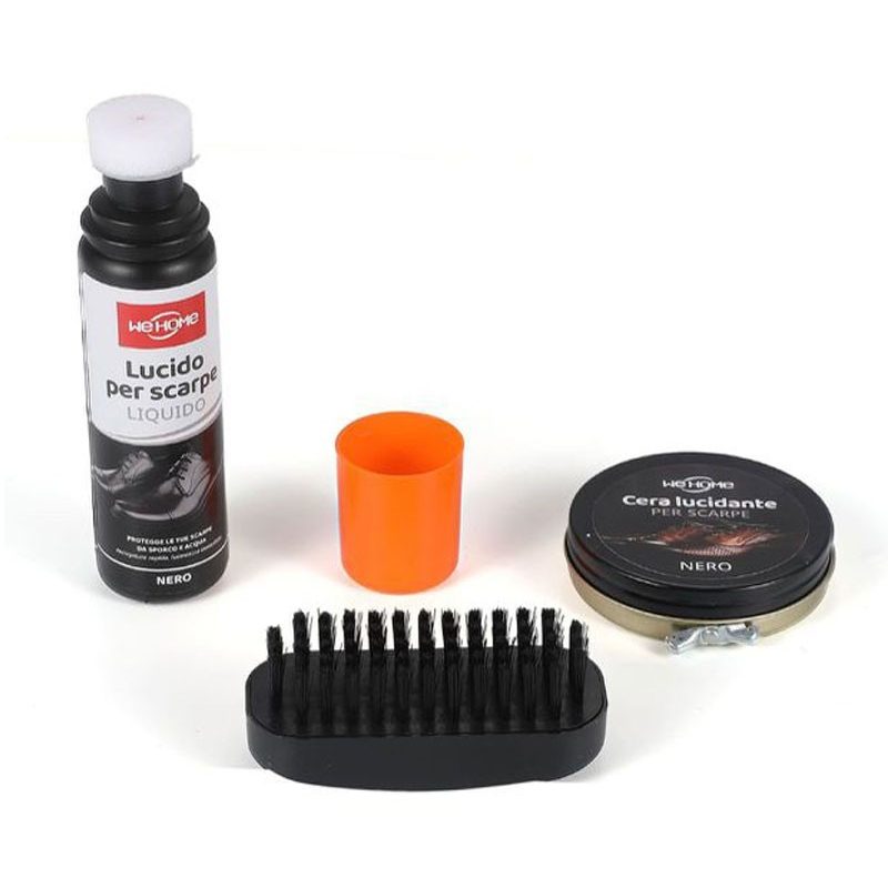 Hongu Set completo Lucida Scarpe Nero in pelle Pulizia Calzature Uo...
