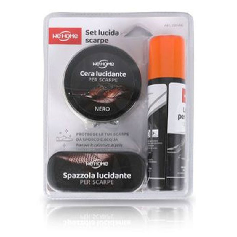 Hongu Set completo Lucida Scarpe Nero in pelle Pulizia Calzature Uo...