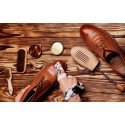 Set completo Lucida Scarpe Nero in pelle Pulizia Calzature Uomo Donna spazzola