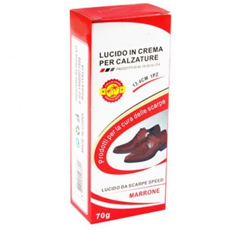 4x Lucido per Scarpe in Crema Pelle Rinnova e protegge Colore marrone lucida
