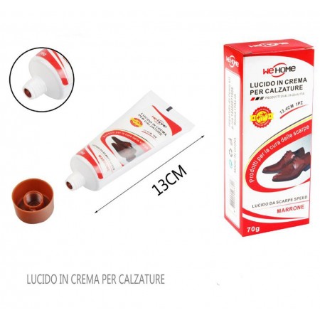 4x Lucido per Scarpe in Crema Pelle Rinnova e protegge Colore marrone lucida