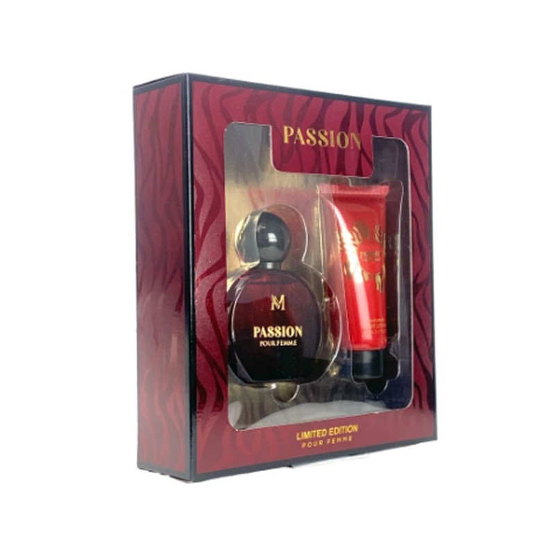 Set confezione regalo Passion PROFUMO SPRAY+ LOZIONE CORPO DONNA / PER LEI 100ml