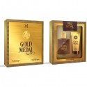 Set Regalo Uomo cofanetto Gold Medal PROFUMO SPRAY + DOPOBARBA PER LUI 100ml kit