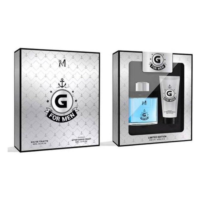 Set Regalo Uomo cofanetto G for Men PROFUMO SPRAY DOPOBARBA PER LUI...