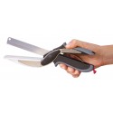 Forbici cucina tagliere coltello frutta verdura carne lama affetta taglia 2 in 1