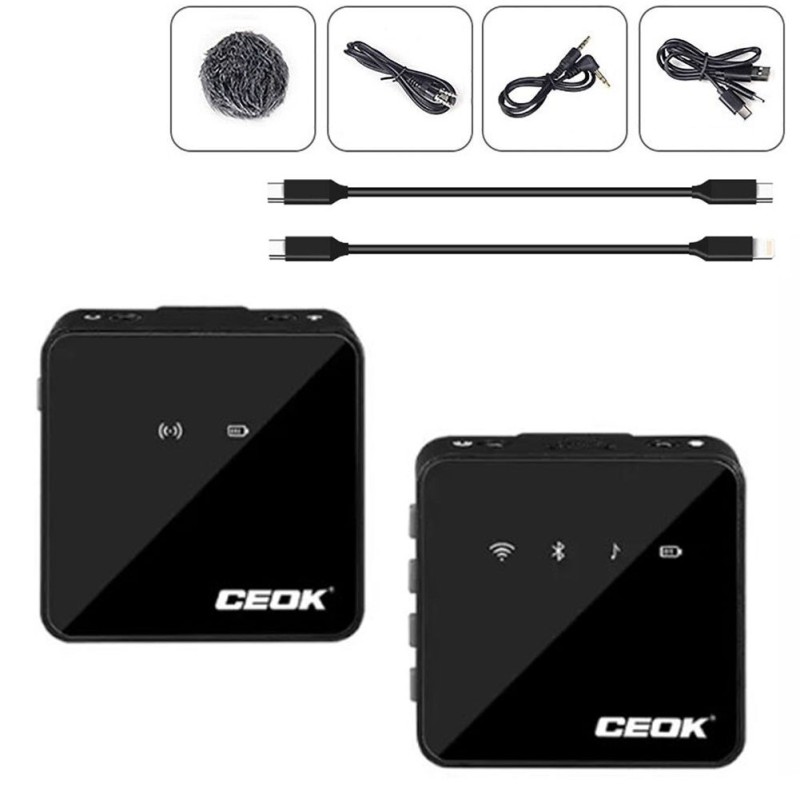 Microfono Lavalier Wireless EVARY - 2.4GHz, Per IPhone/Android/Fotocamera, Per Video E Live - Foto 9