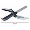 Forbici cucina tagliere coltello frutta verdura carne lama affetta taglia 2 in 1