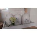 1x BARATTOLO CERAMICA 17cm ZUCCHERO CAFFè SALE contenitore alimenti cucina pasta