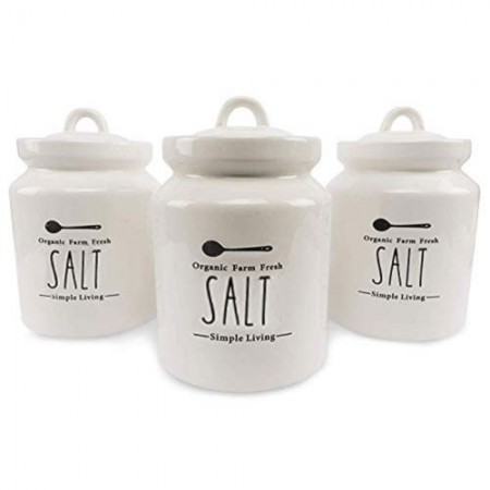 1x BARATTOLO CERAMICA 17cm SALE ZUCCHERO CAFFè contenitore alimenti cucina pasta