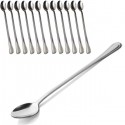 12x 20cm Lungo Acciaio Inox Gelato Cocktail Cucchiaini Caffè Zuppa Tè Cucchiai