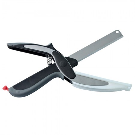 Forbici cucina tagliere coltello frutta verdura carne lama affetta taglia 2 in 1