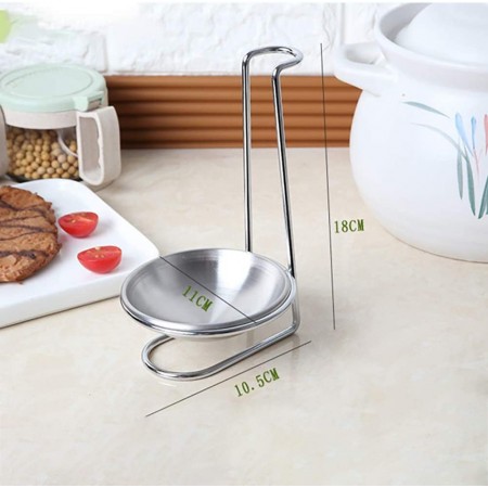 Poggiamestolo porta utensili cucchiaio da cucina acciaio inox 18cm mestoli stand