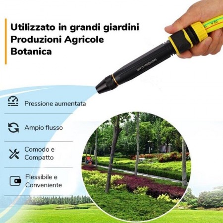 Kit pistola ugello tubo giardino in metallo getto forte pressione acqua auto