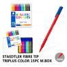 Staedtler PENNARELLI Lattina 15 COLORI Assortiti punta 1mm STAEDTLE...