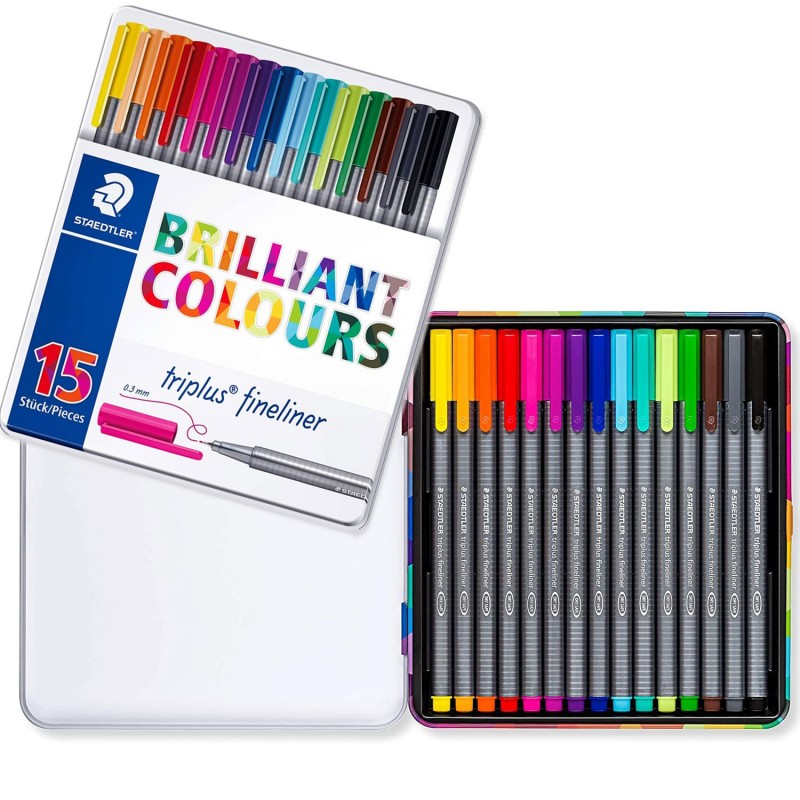 PENNE 15 COLORI Assortiti tratto 0,3 mm STAEDTLER Brilliant colours colorate set