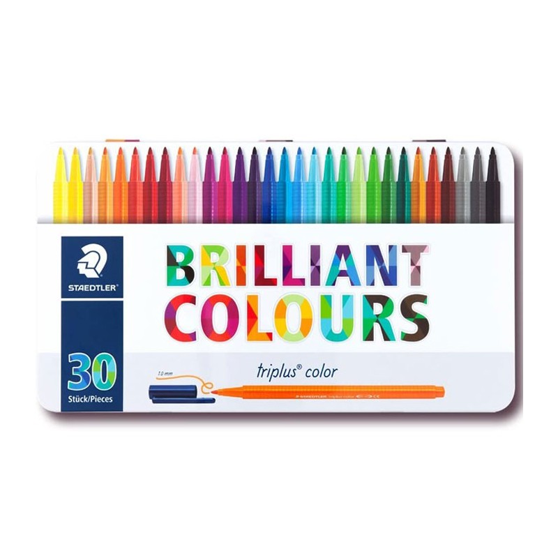 PENNARELLI Lattina 30 COLORI Assortiti punta 1mm STAEDTLER Brilliant colours