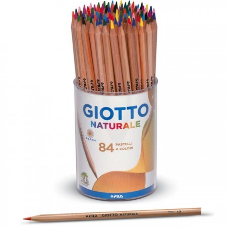 PASTELLI GIOTTO NATURALE 84 COLORI GIOTTO IN BARATTOLO ASSORTITI BAMBINI SCUOLA