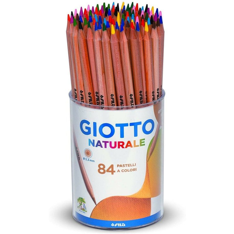 PASTELLI GIOTTO NATURALE 84 COLORI GIOTTO IN BARATTOLO ASSORTITI BA...