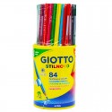 PASTELLI GIOTTO Stilnovo 84 COLORI GIOTTO IN BARATTOLO ASSORTITI BAMBINI SCUOLA