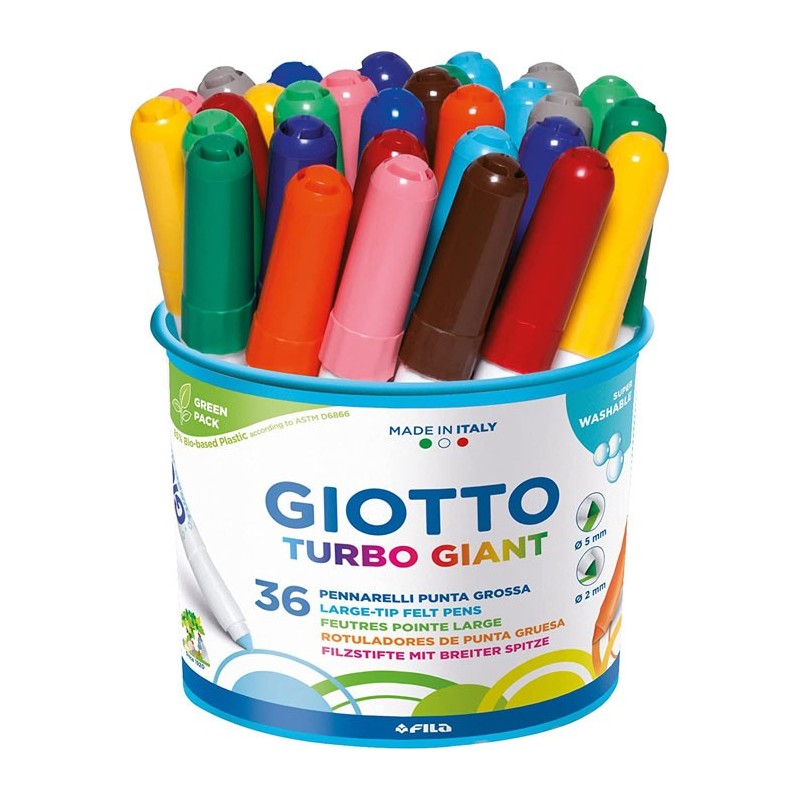 Pennarelli Giotto Turbo Giant 36 pz - PENNARELLI PUNTA GROSSA colori assortiti