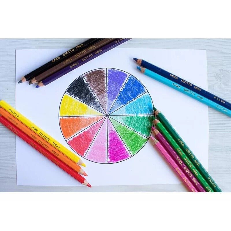 Giotto Pastelli Giotto Mega 108 pezzi mina diametro 5,5 mm colori a...