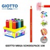 Giotto Pastelli Giotto Mega 108 pezzi mina diametro 5,5 mm colori a...