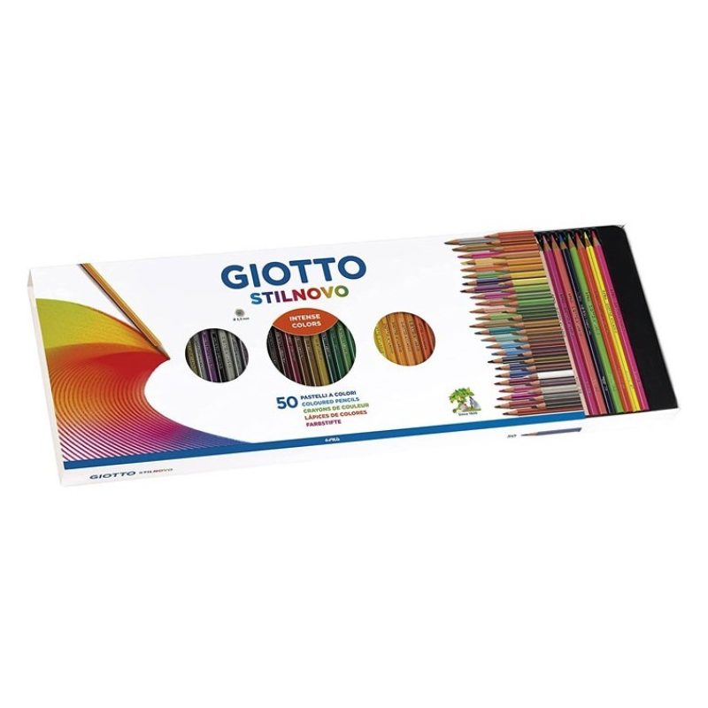 Giotto Giotto Confezione 50 Pastelli Stilnovo Colore Assortiti + Te...