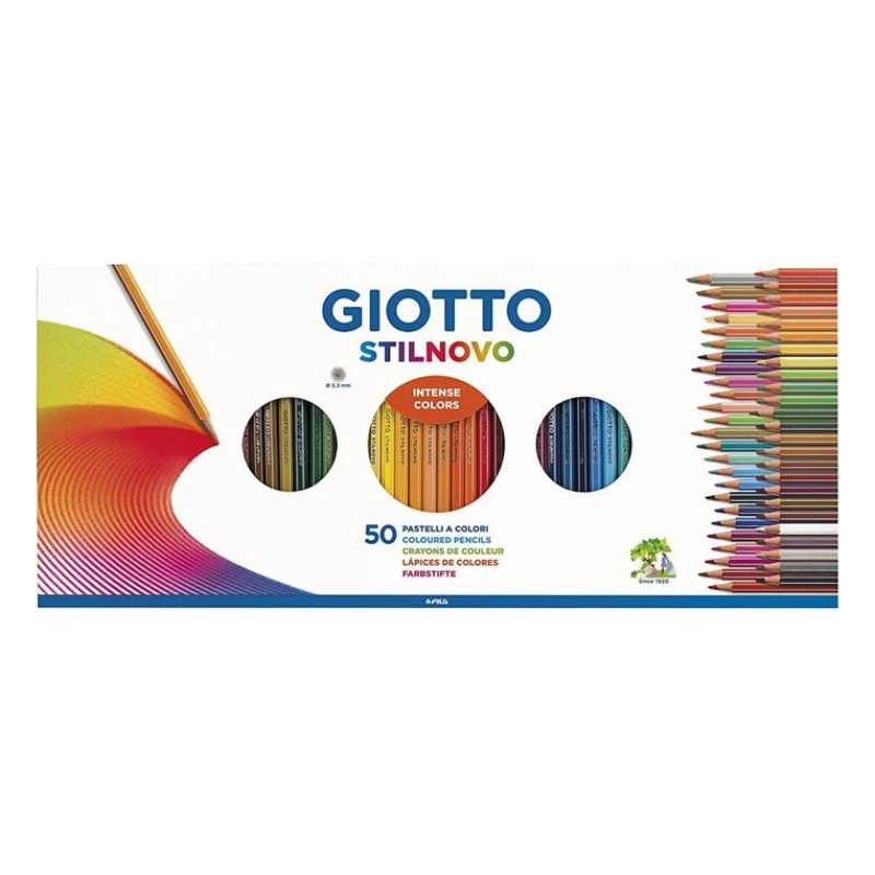 Giotto Giotto Confezione 50 Pastelli Stilnovo Colore Assortiti + Te...