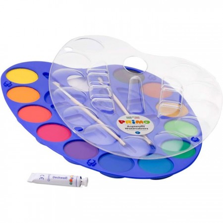 Kit Acquarelli per bambini in tavolozza set da 12 colori per pittura e disegno