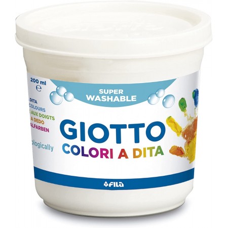 Colori a dita Giotto in barattoli da 6x200 ml multicolore per bambini lavabili