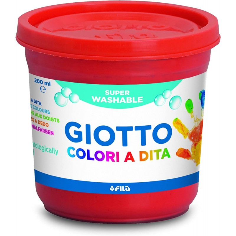 Giotto Colori a dita Giotto in barattoli da 6x200 ml multicolore pe...