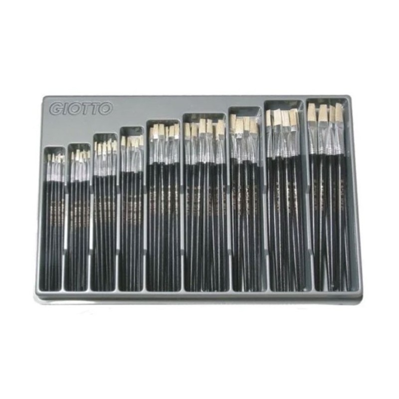 126 pz Espositore Pennelli Fila Giotto piatti serie 577 577300 da N° 2 a 16 set