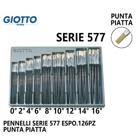 126 pz Espositore Pennelli Fila Giotto piatti serie 577 577300 da N° 2 a 16 set