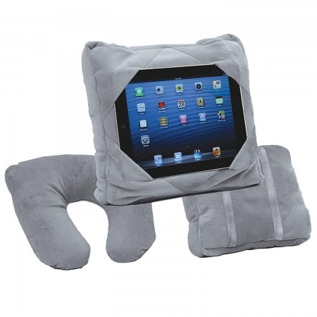 Cuscino da viaggio tablet ipad 3 in 1 trasformabile pillow poggiatesta auto